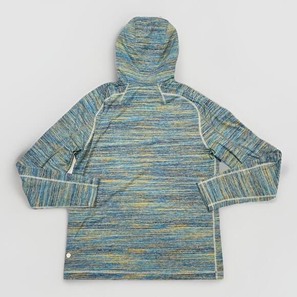 Lululemon Mens Surge Warm Sweatshirt Medium Blue Space Dye Camo Alberta Lake - Picture 4 of 11